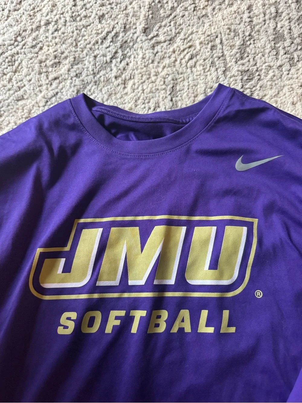 Nike Purple JMU Softball Long Sleeve Performance Tee